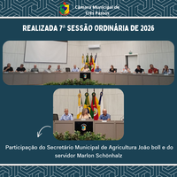 REALIZADA 7ª SESSÃO ORDINÁRIA DE 2026