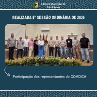 REALIZADA 8ª SESSÃO ORDINÁRIA DE 2026