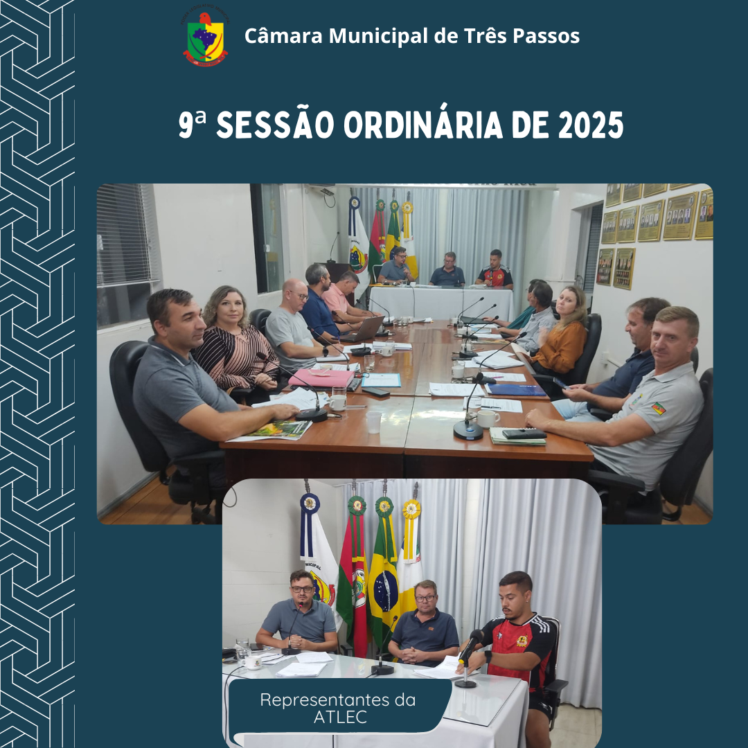 REALIZADA 9ª SESSÃO ORDINÁRIA DE 2025