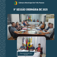 REALIZADA 9ª SESSÃO ORDINÁRIA DE 2025