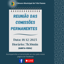 REUNIÃO DAS COMISSÕES PERMANENTES SERÁ REALIZADA AMANHÃ (18/12), ÀS 7H30MIN