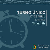 TURNO ÚNICO: DIA 17 DE ABRIL DE 2025