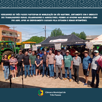  Vereadores de Três Passos participam de mobilização em São Martinho, juntamente com o Sindicato dos Trabalhadores Rurais, colaboradores e agricultores 